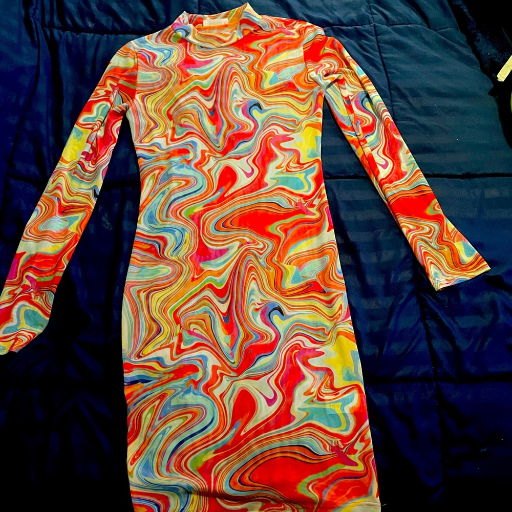 A colorful multi-use dress